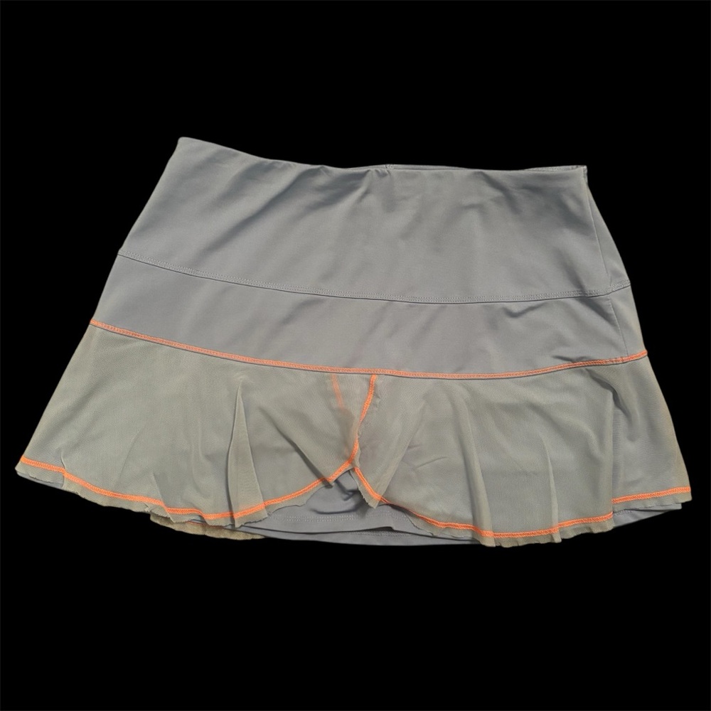 Lucky in Love women’s medium (8-10) blue with orange piping ruffled skirt